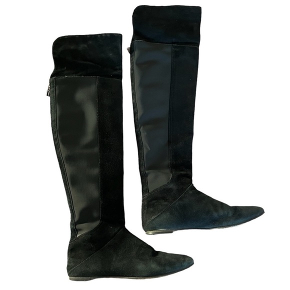 Tory Burch Kevin Over the Knee Boot - Black Willow Suede Size 6.5 - Picture 3 of 13